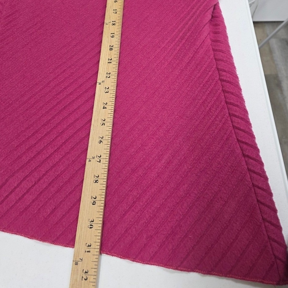 Blair Womens XL Magenta Pink Ribbed Cowl Neck Poncho Sweater Dolman Sleeve - Picture 6 of 7